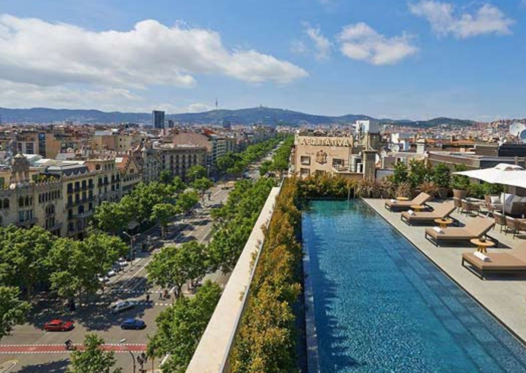 hotel 5 etoiles barcelone I mandarin oriental barcelona piscine terrasse