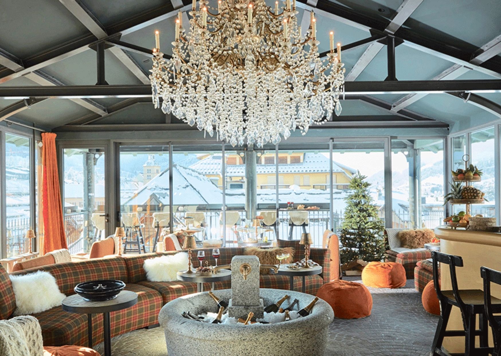 hotel 5 etoiles megeve I grand soleil d'or lounge