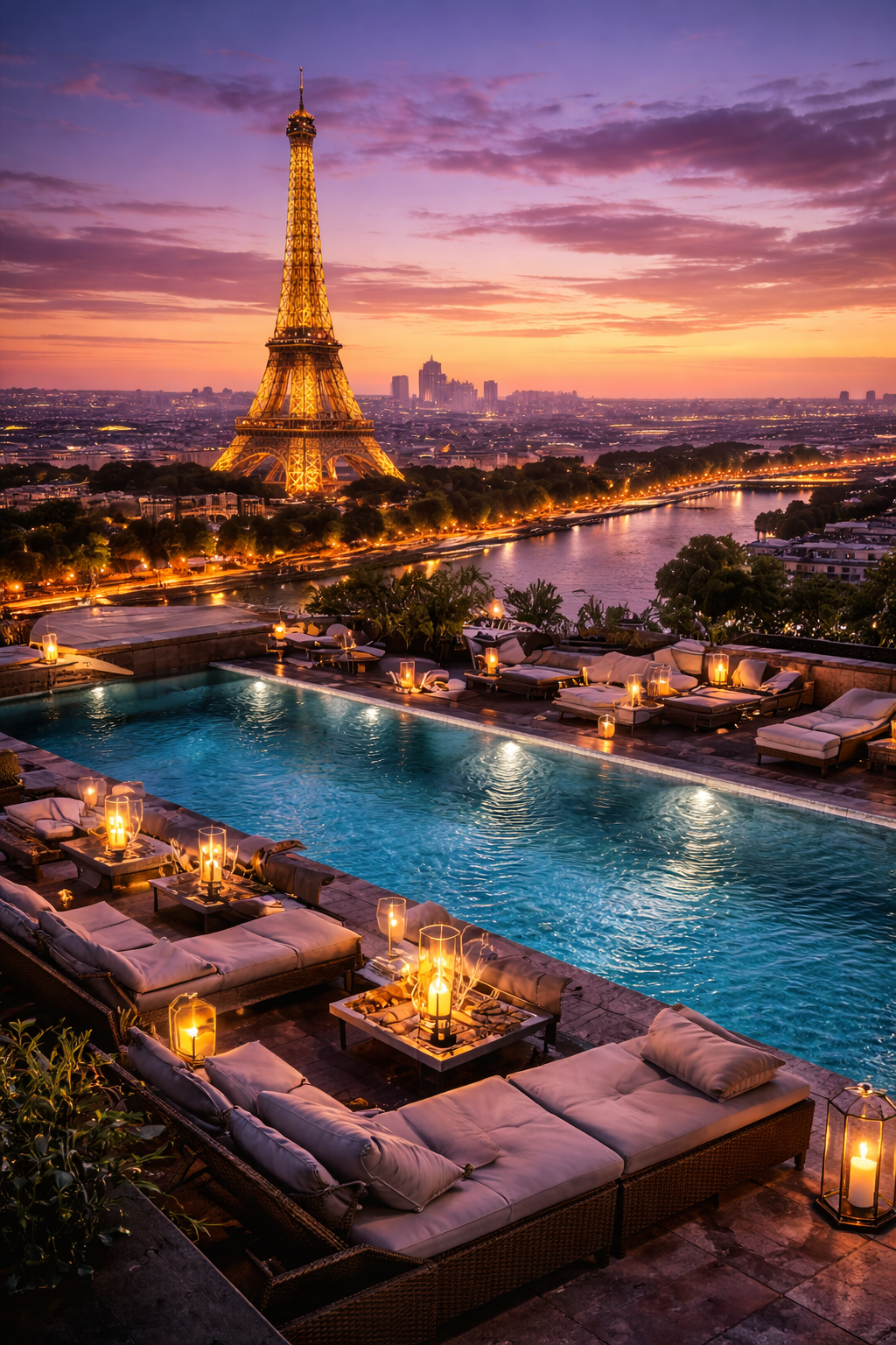 Hôtel 5 étoiles moderne à Paris avec rooftop panoramique
