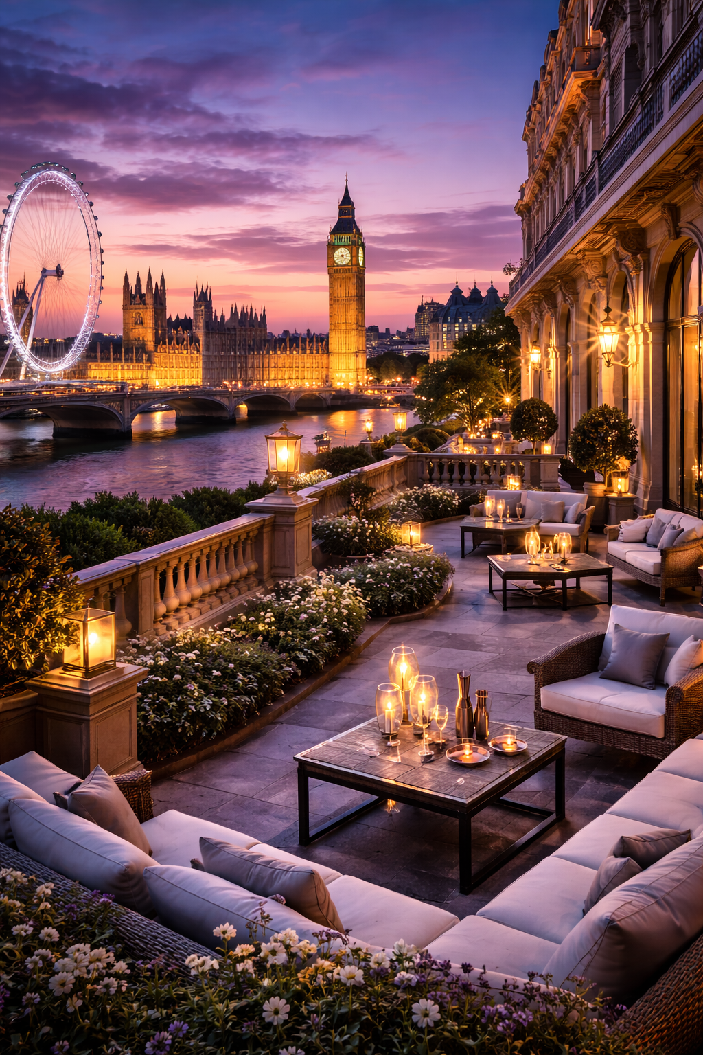 Hôtel palace 5 étoiles à Londres avec vue emblématique