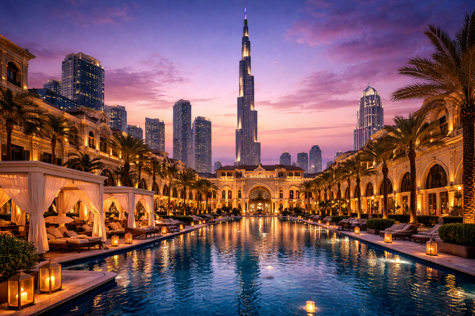 Hôtel palace 5 étoiles à Dubaï Downtown avec vue sur le Burj Khalifa