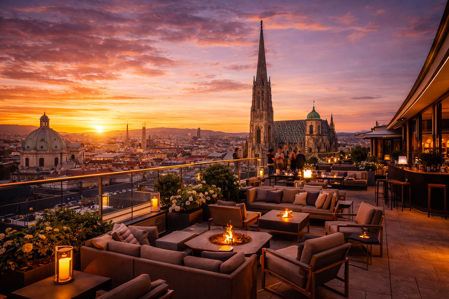 Hôtel 5 étoiles moderne à Vienne avec rooftop panoramique