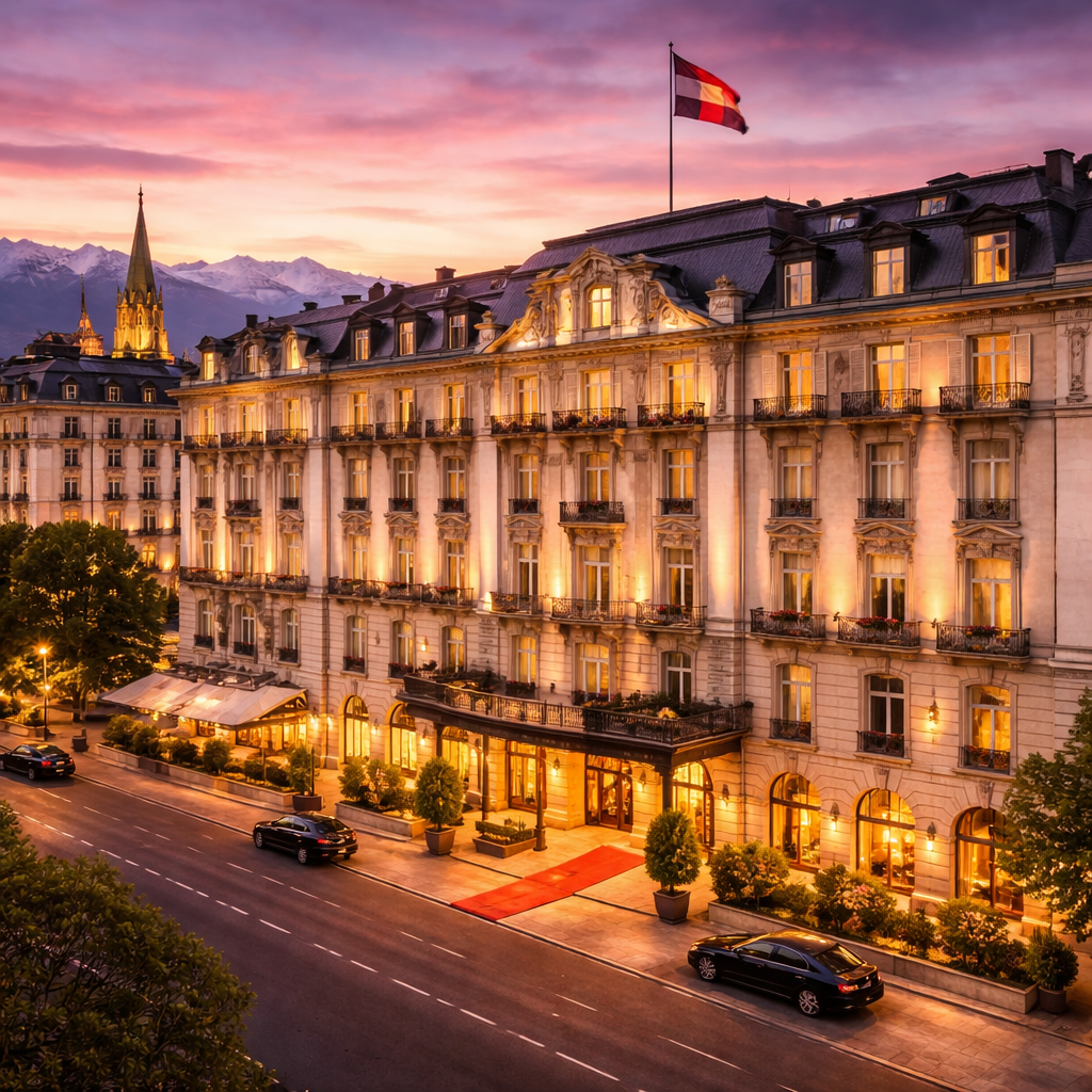 Hôtel 5 étoiles à Genève dans un bâtiment historique avec suites élégantes