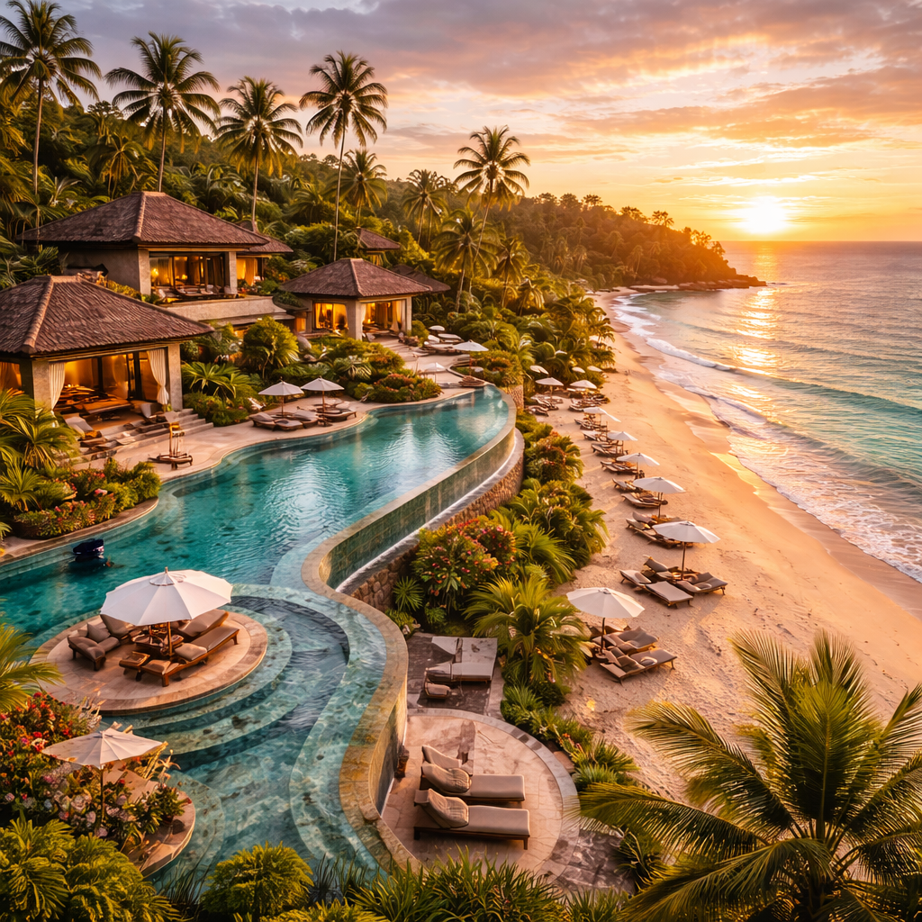 Hôtel 5 étoiles à Bali en bord de mer avec plage privée