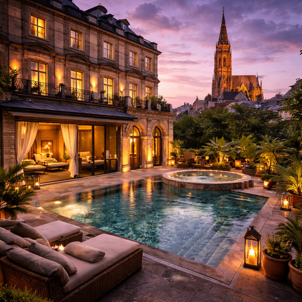 Hôtel 5 étoiles à Strasbourg dans un bâtiment historique avec spa de luxe