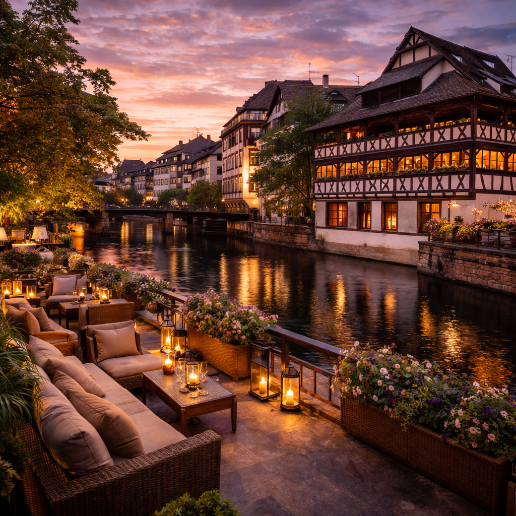 Hôtel 5 étoiles à Strasbourg avec vue sur les canaux de la Petite France