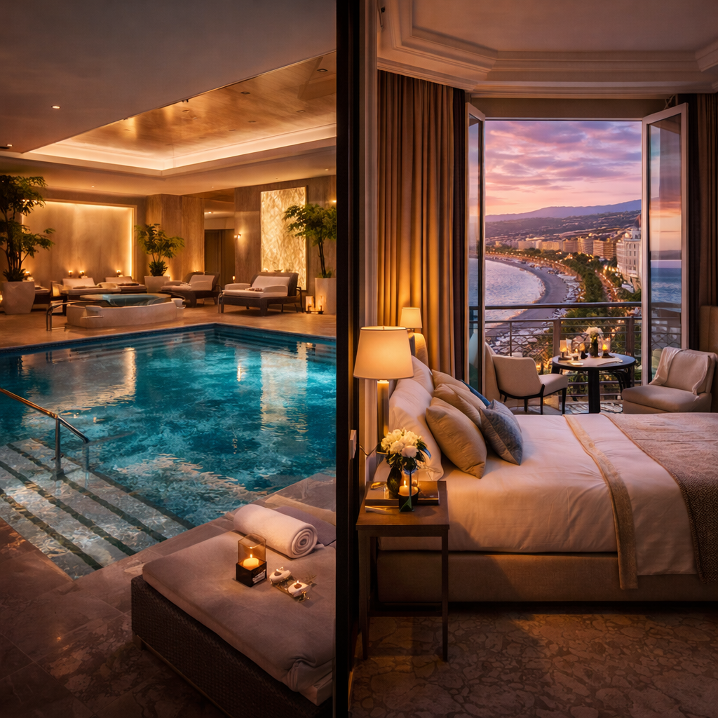 Hôtel 5 étoiles à Nice avec spa de luxe et suites élégantes