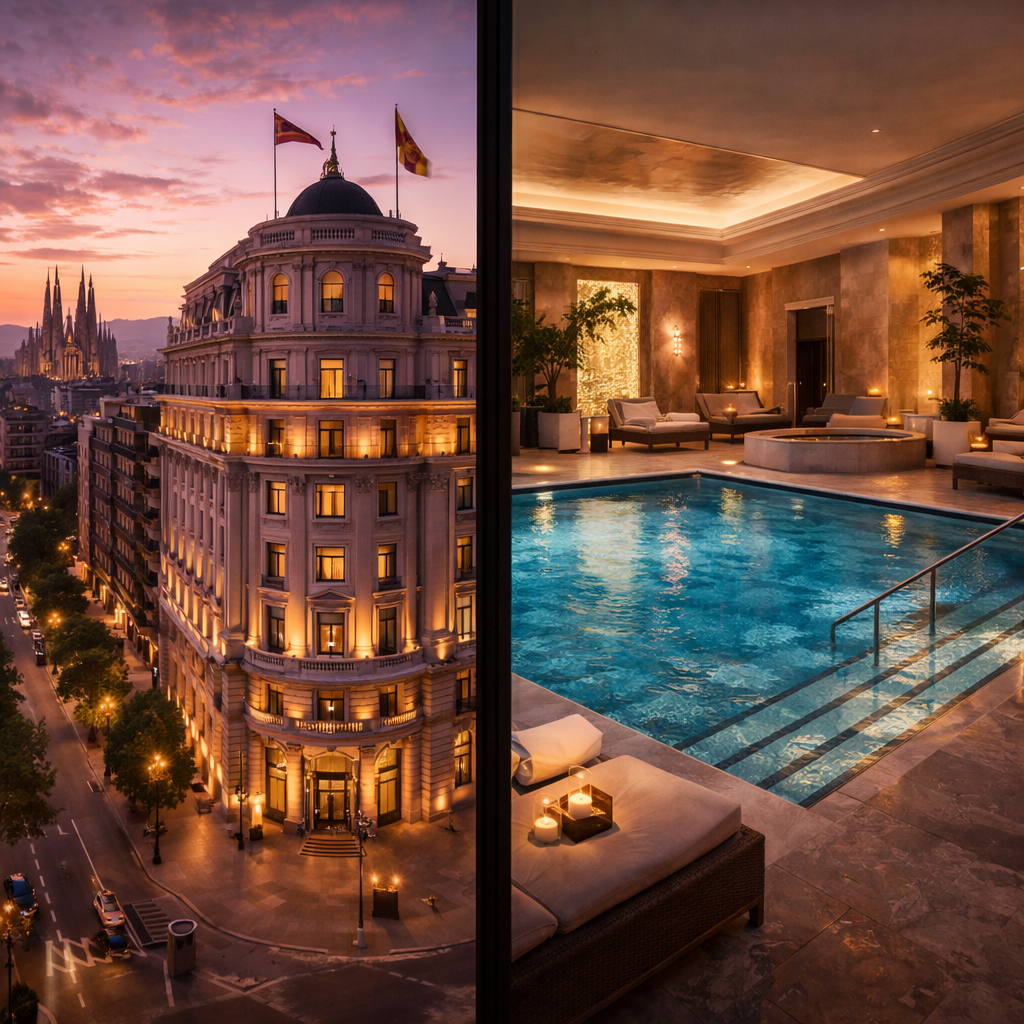 Hôtel 5 étoiles à Barcelone dans un bâtiment historique avec spa de luxe