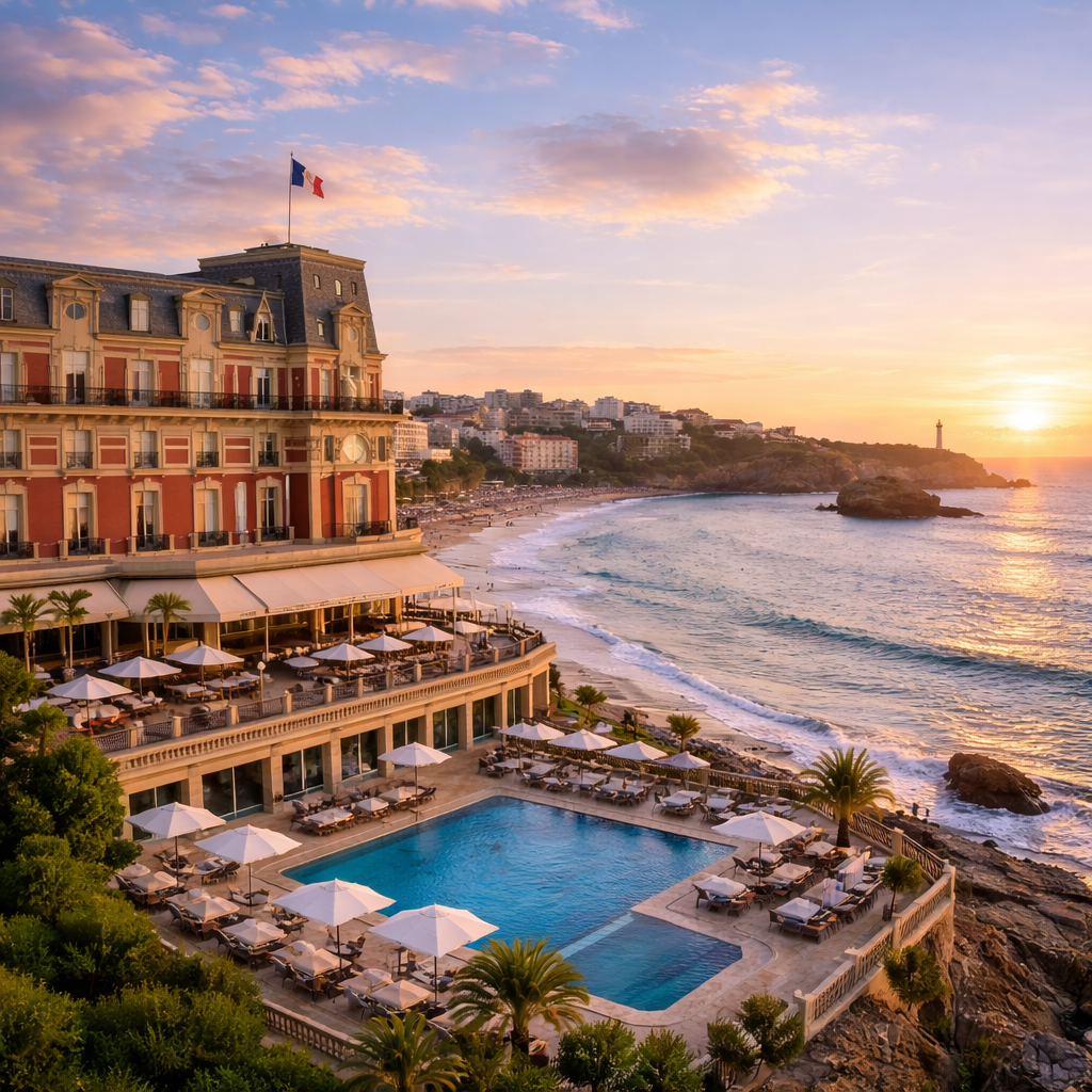 Hôtel du Palais Biarritz palace 5 étoiles face à l’océan Atlantique