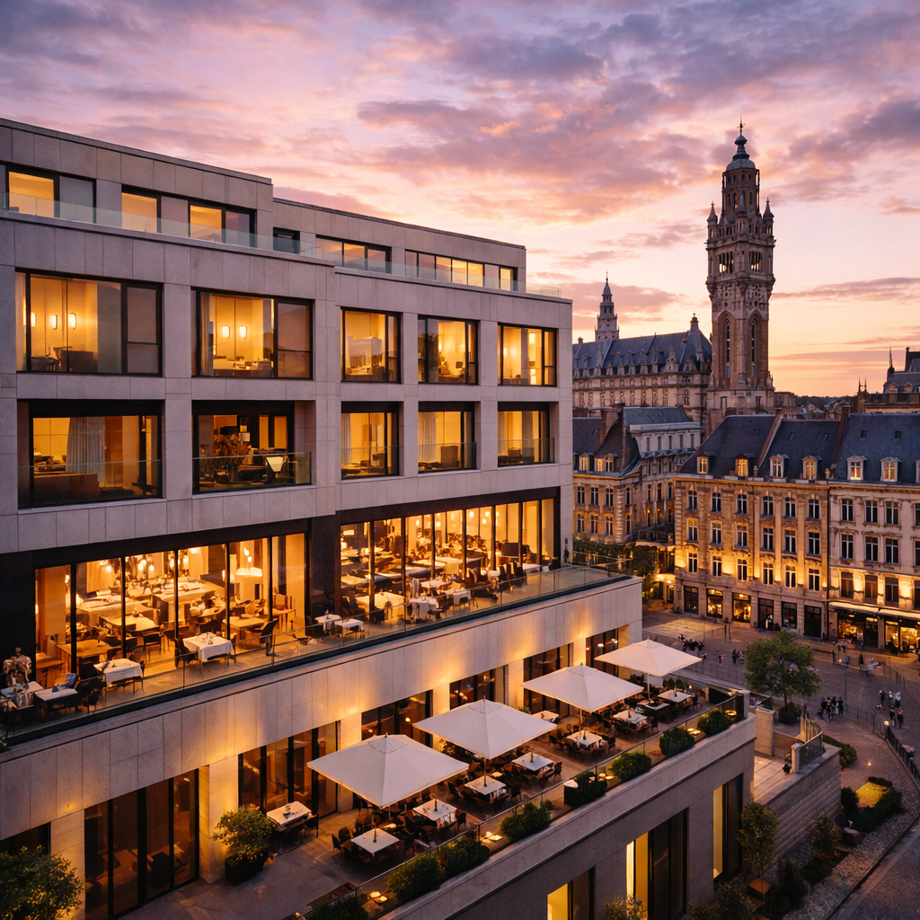 Hôtel 5 étoiles à Lille au design contemporain avec restaurant gastronomique