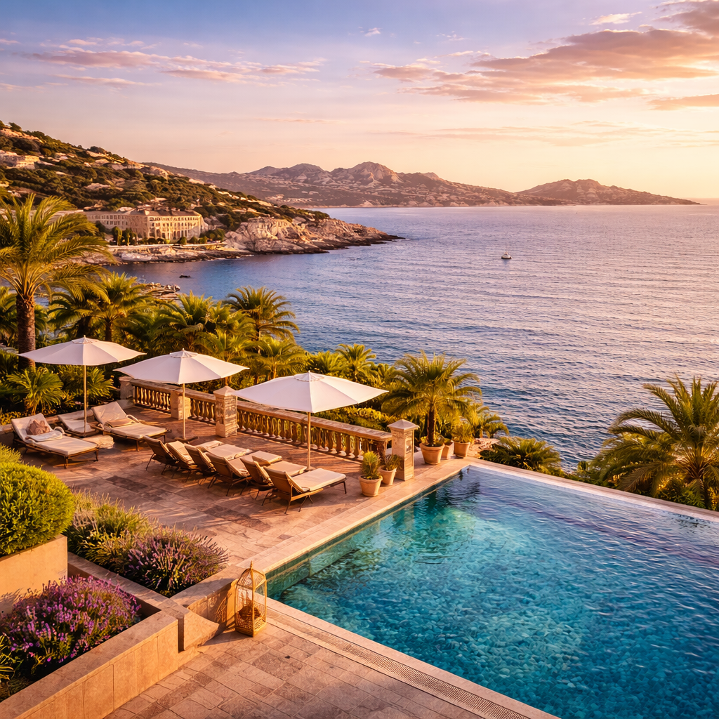 Hôtel 5 étoiles à Marseille face à la Méditerranée avec piscine et vue mer