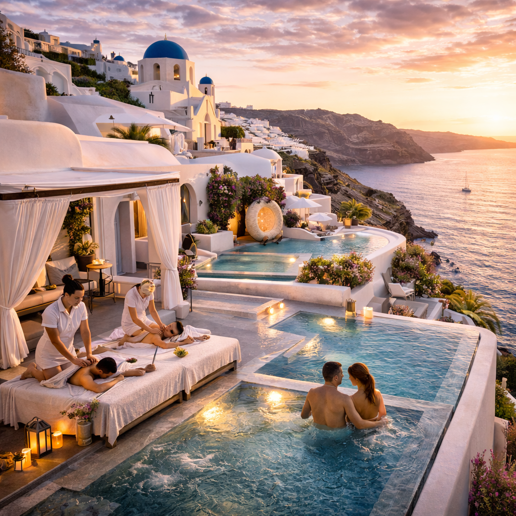 Hôtel 5 étoiles à Santorin réservé aux adultes avec suites de luxe