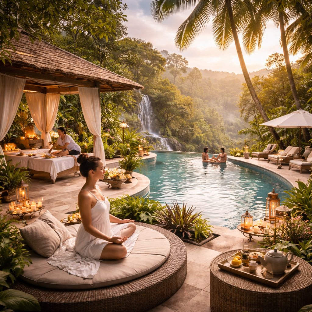 Resort 5 étoiles luxe avec spa, nature et retraite bien-être