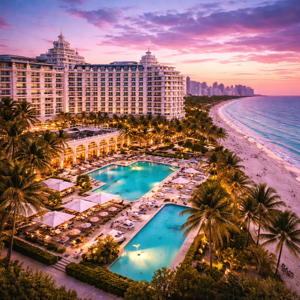 Hôtel 5 étoiles de luxe à Miami Beach en bord de mer
