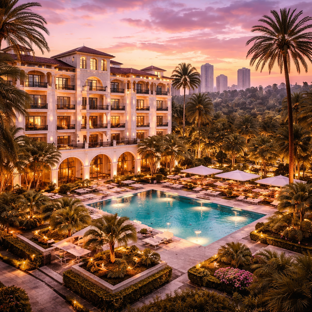 Hôtel 5 étoiles de luxe à Los Angeles dans un quartier prestigieux