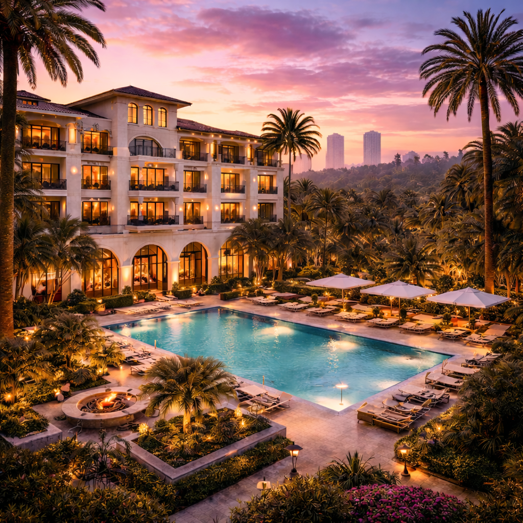 Hôtel 5 étoiles calme et élégant à Los Angeles