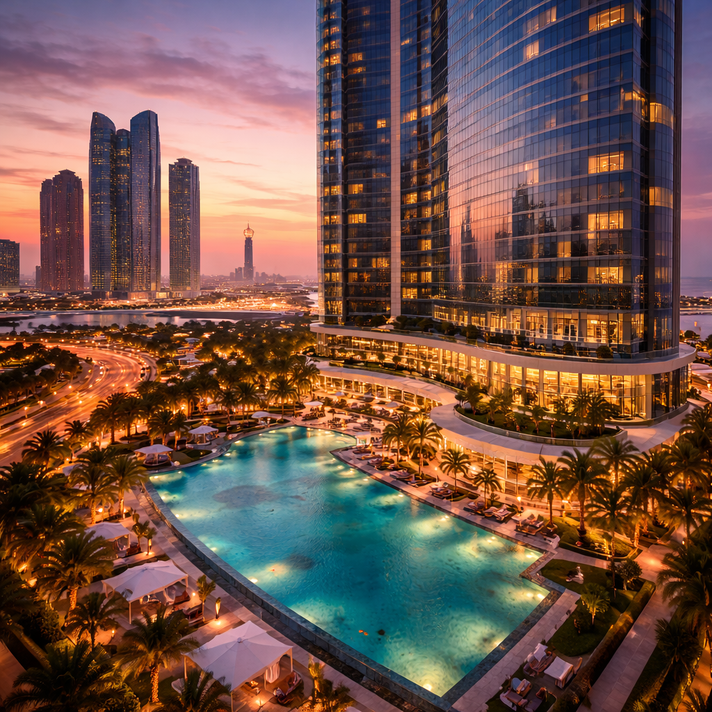 Hôtel 5 étoiles moderne à Abu Dhabi centre-ville