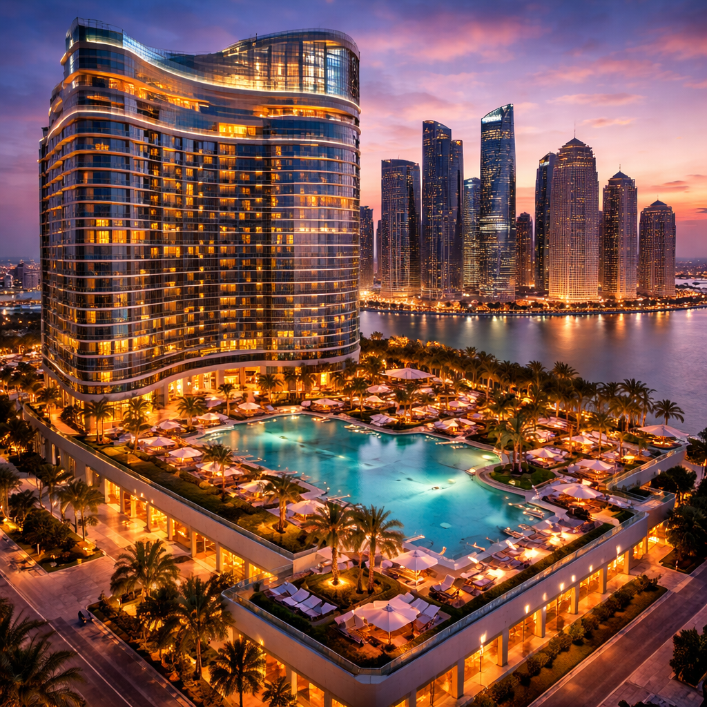 Hôtel 5 étoiles moderne à Doha centre-ville