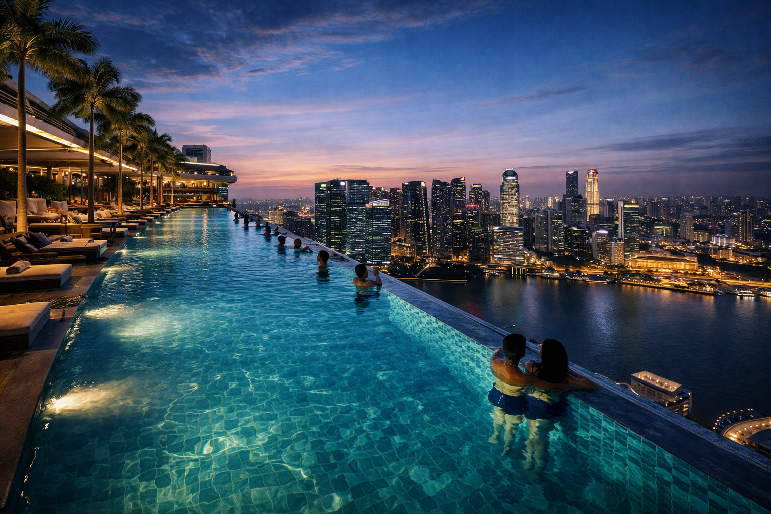 hotel luxe singapore marina bay infinity pool