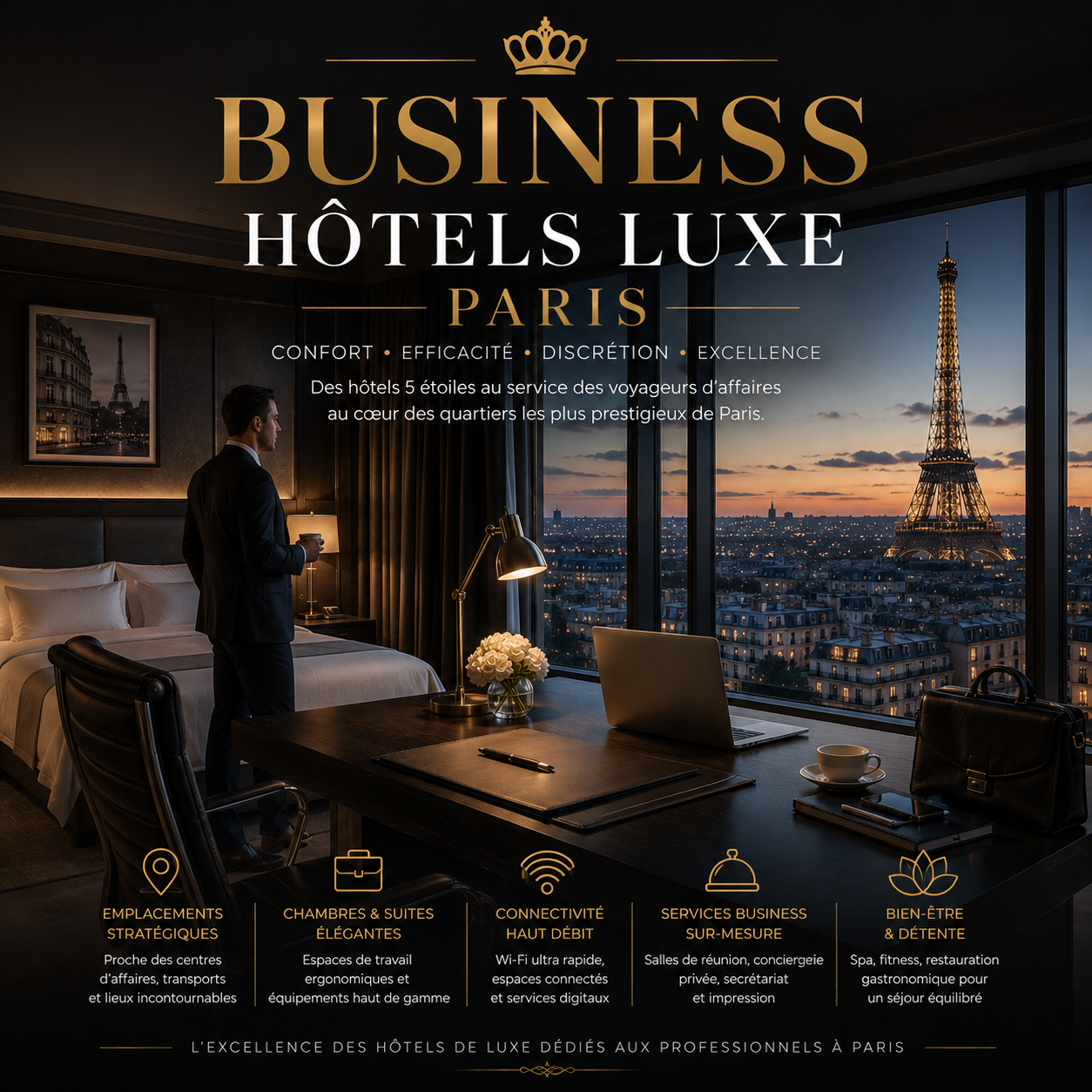 Business hotels luxe Paris