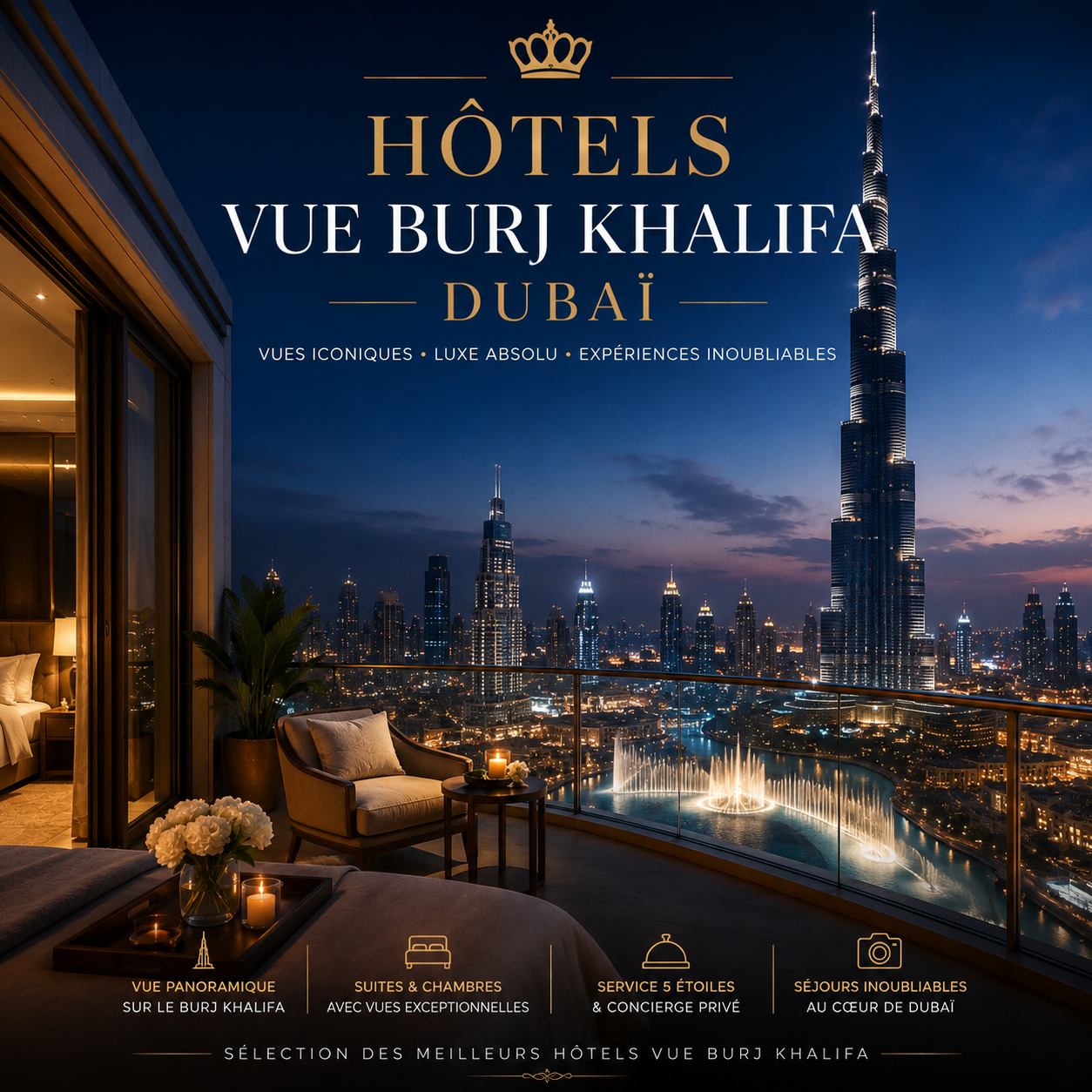 Hôtels vue Burj Khalifa Dubaï