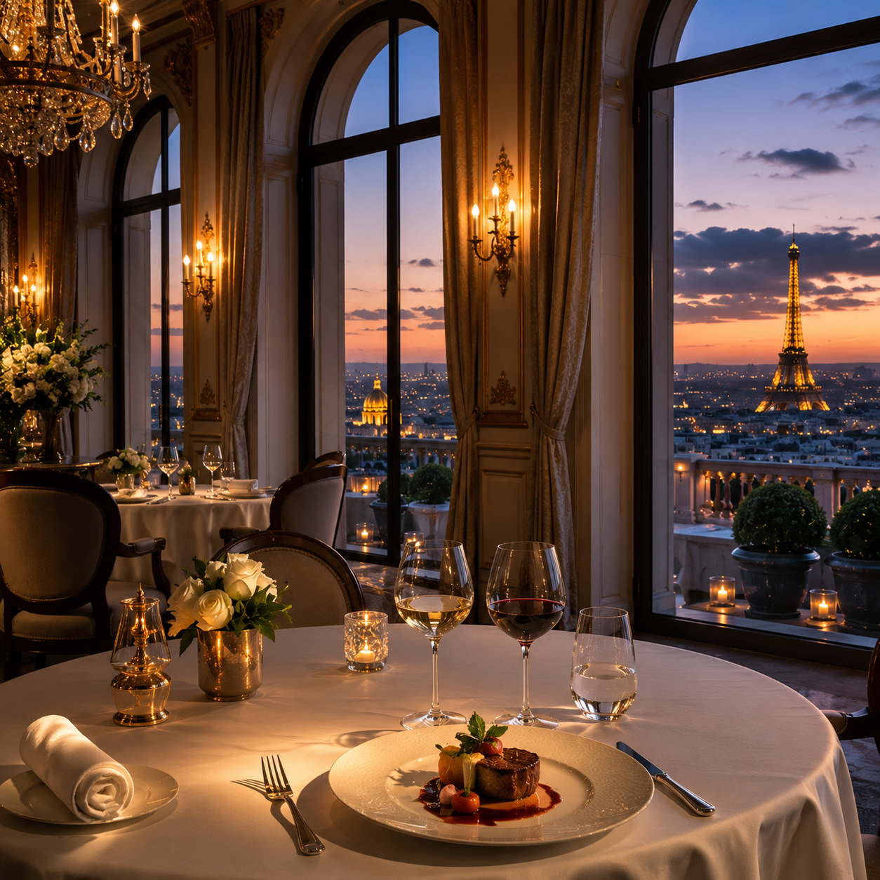 Restaurant étoilé palace hôtel luxe