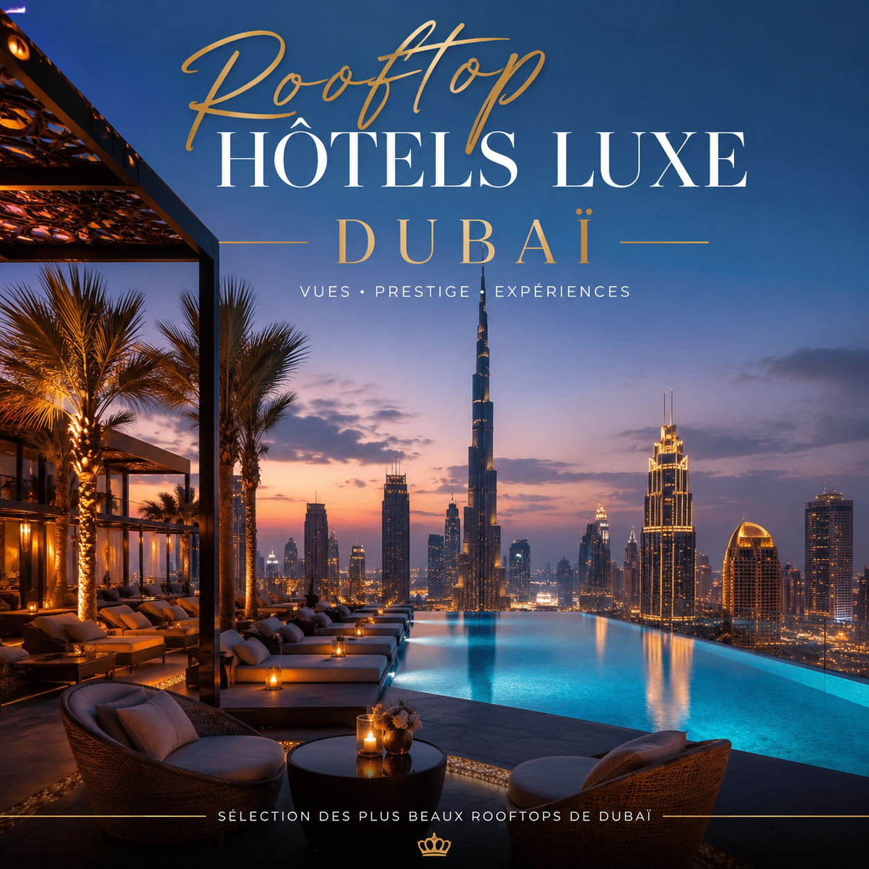 Rooftop hôtels luxe Dubaï