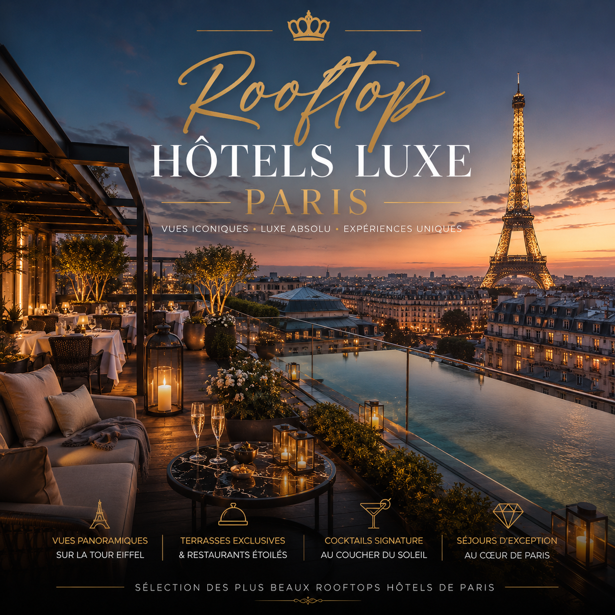 Rooftop hôtels luxe Paris
