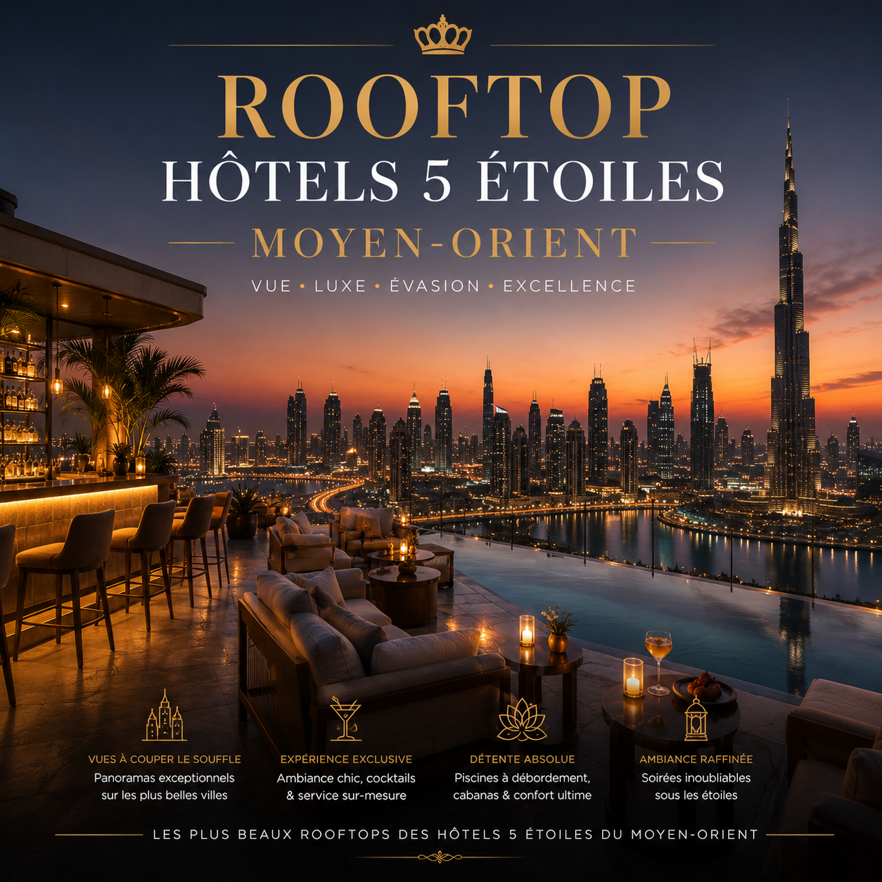 Rooftop hôtels luxe Moyen-Orient