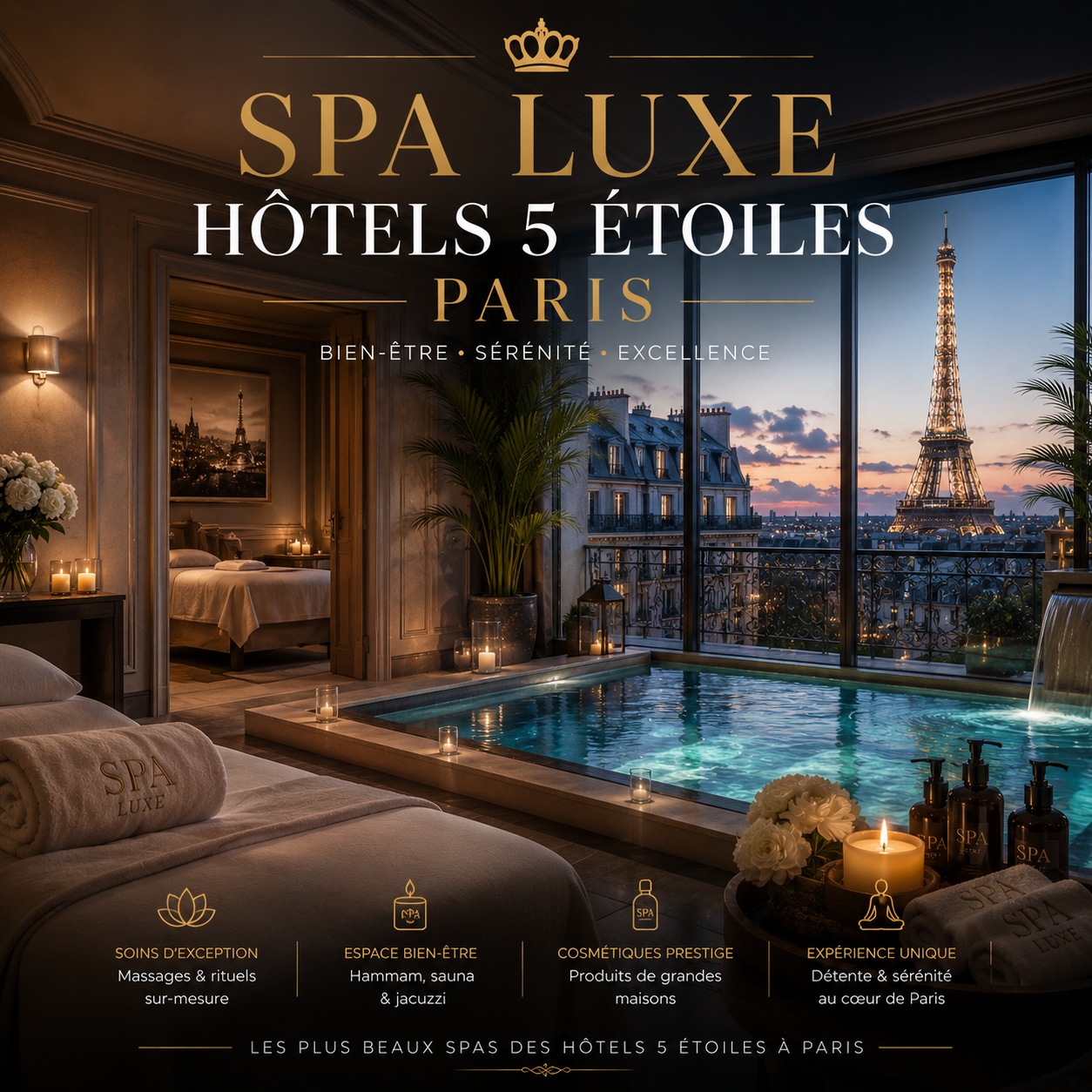 Spa luxe hôtels 5 étoiles Paris