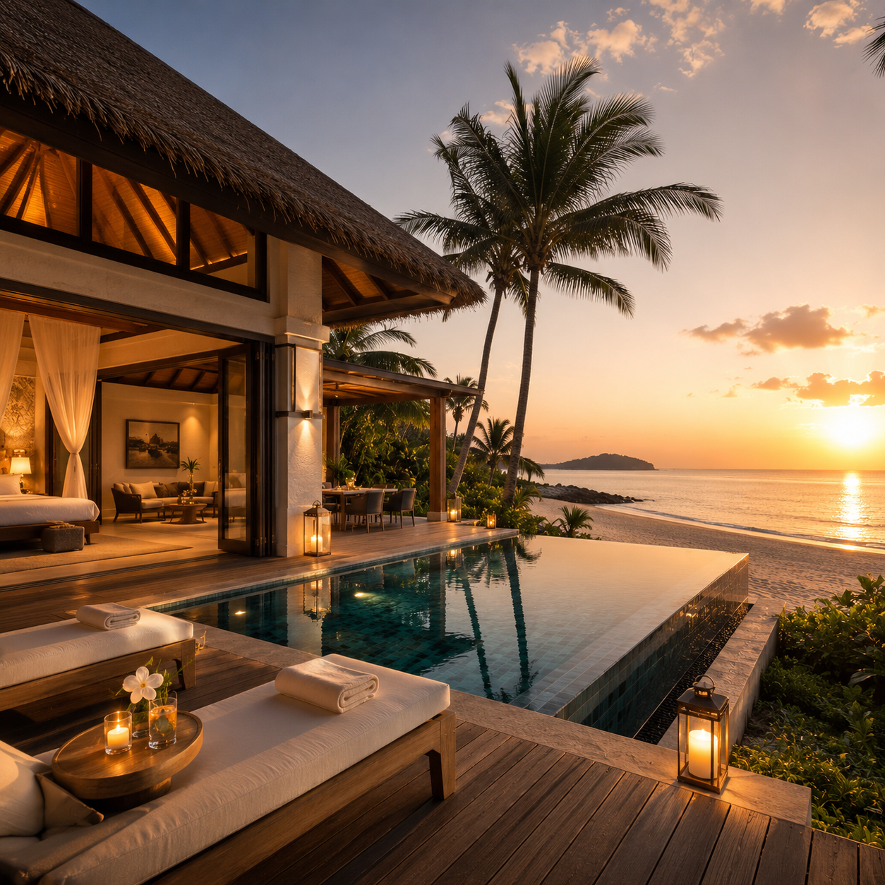 Villa privée plage hôtel luxe ultra premium