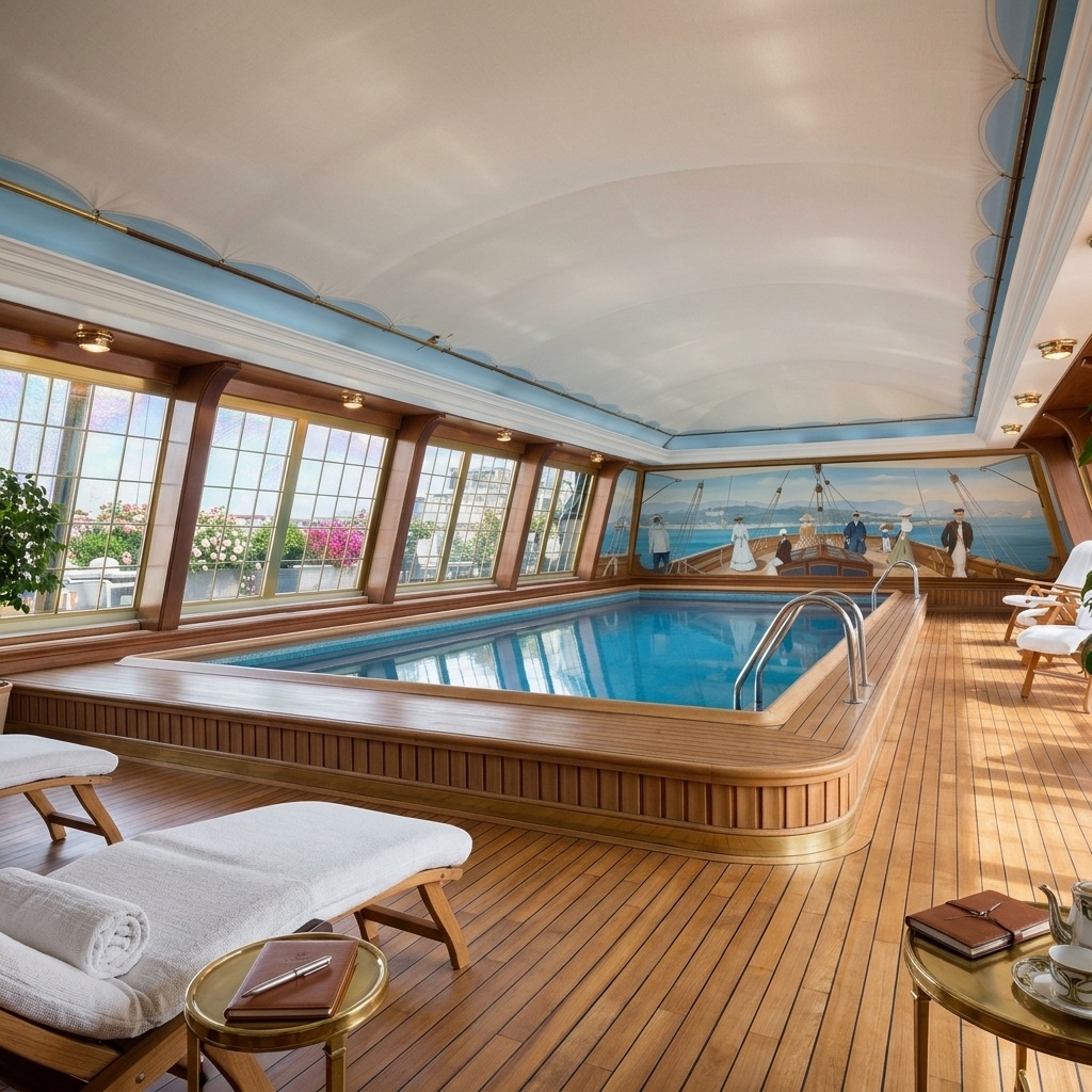 Piscine intérieure de luxe illustrant le bien-être au Bristol Paris