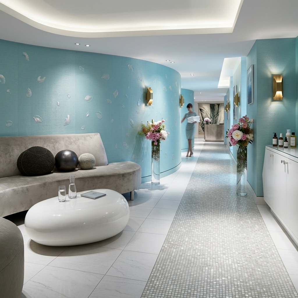 Espace spa et bien-être de luxe illustrant Le Meurice Paris